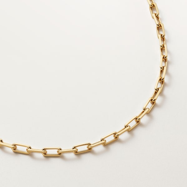 Santos de Cartier long necklace, chain, small model Yellow gold