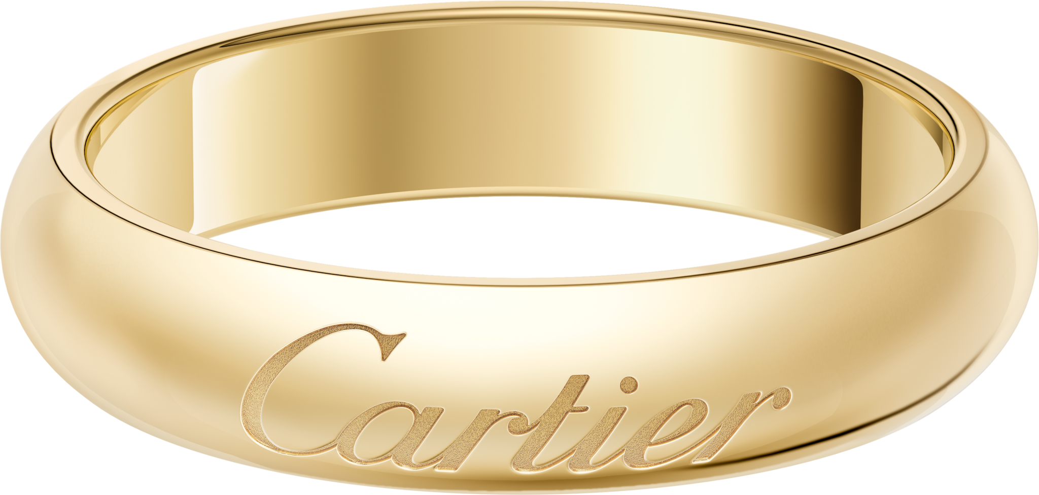 C de Cartier wedding ring, 4 mm widthYellow gold.