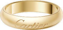 C de Cartier wedding ring, 4 mm width Yellow gold.