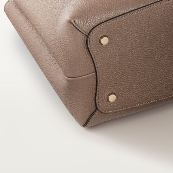 Medium model handle bag, Panthère de Cartier Clay-coloured grained calfskin
