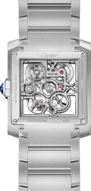 Tank Française skeleton watch Large model, manual skeleton movement, steel