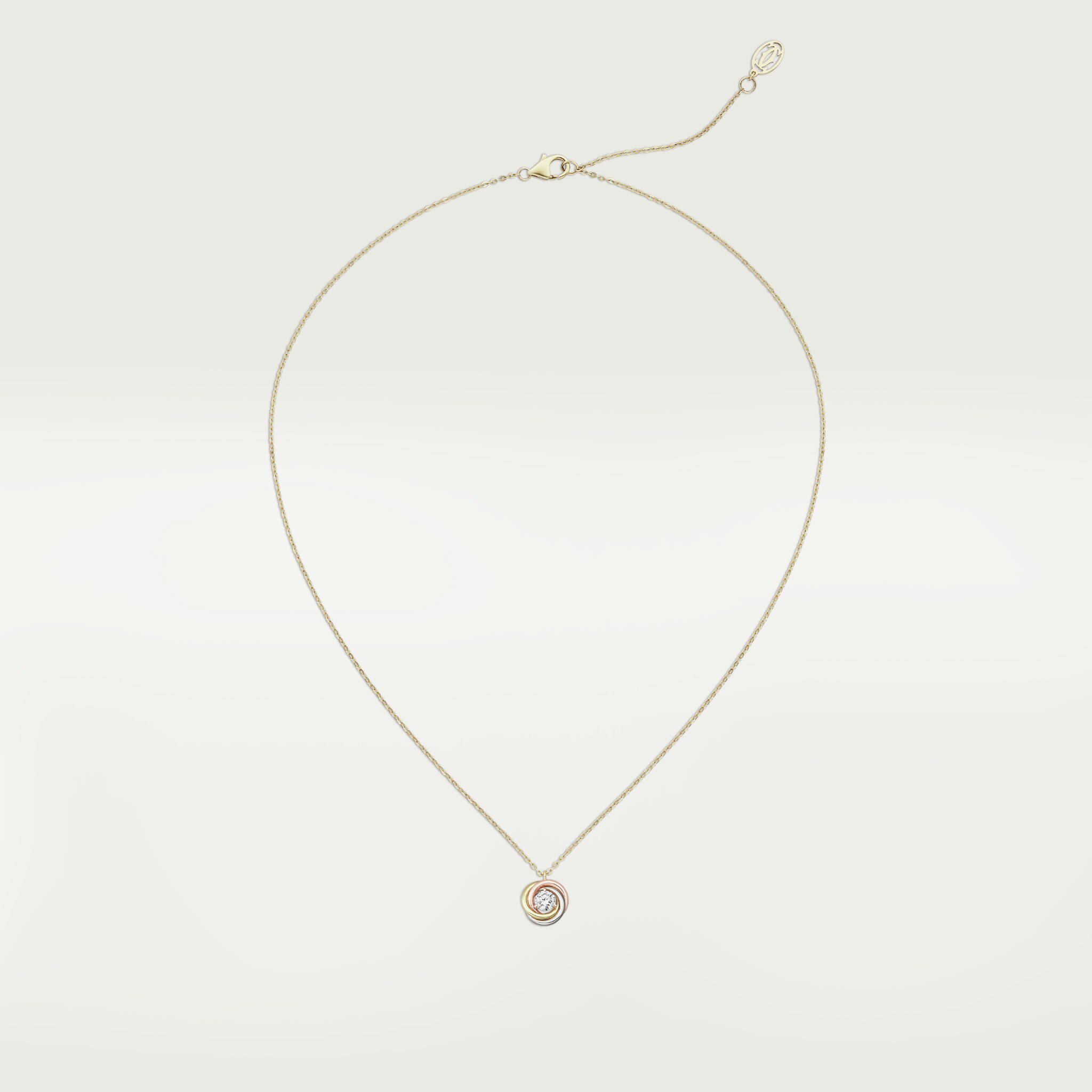 Trinity necklace, brilliant-cut diamondWhite gold, yellow gold, rose gold, diamond