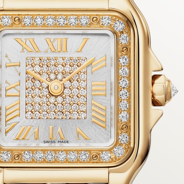 Panthère de Cartier watch, small model Small model, quartz, yellow gold, diamonds