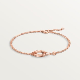 <span class='lovefont'>A </span> bracelet, on chain, 2 diamonds Rose gold, diamonds