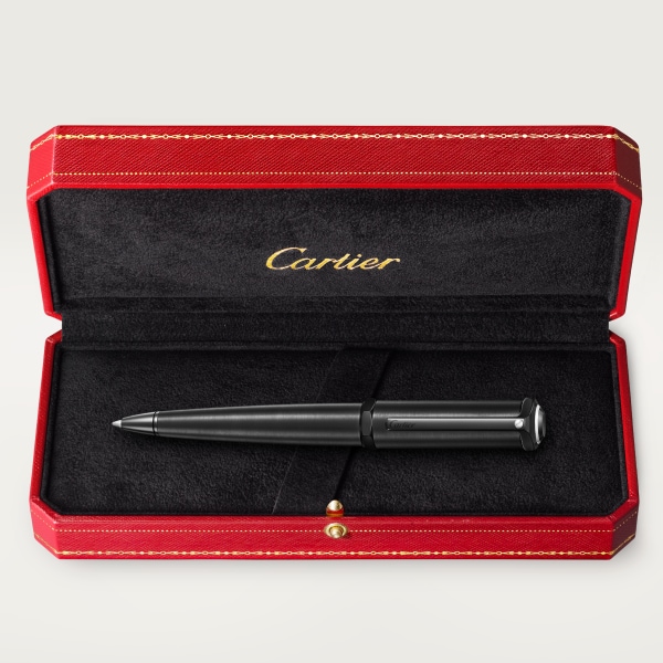 Santos-Dumont de Cartier pen Metal and black ADLC, palladium finish
