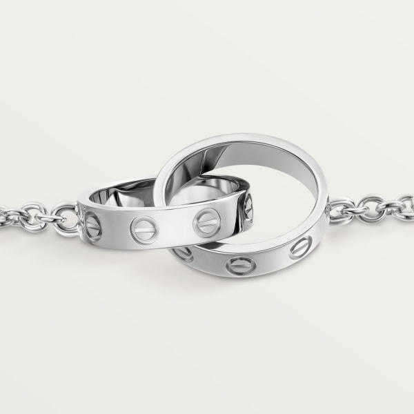 Love bracelet, on chain White gold