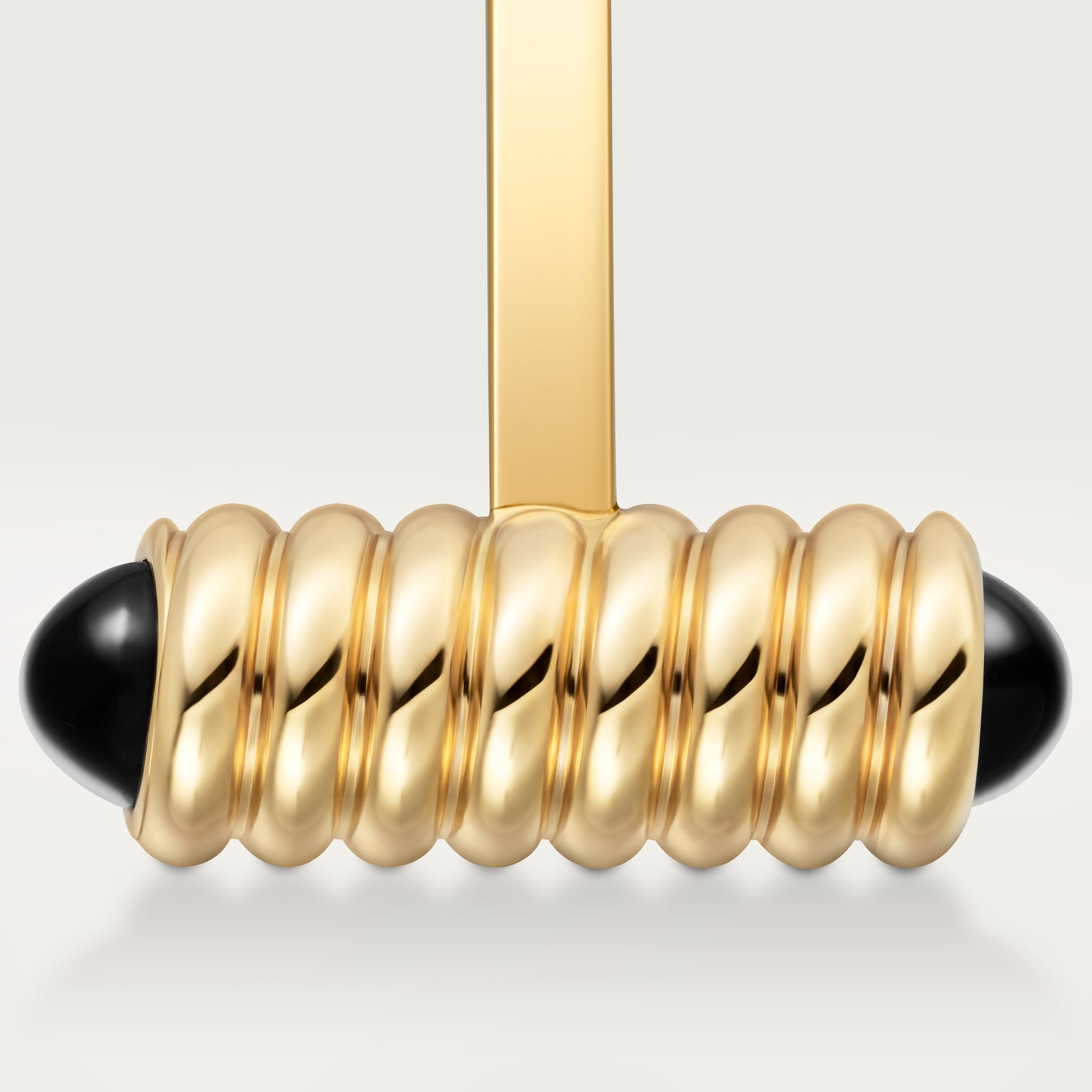 Cufflinks with spring motifYellow gold, onyx