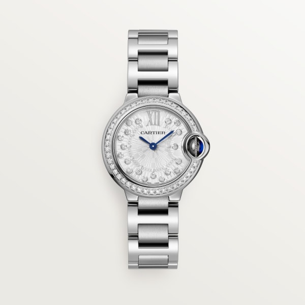 CRW4BB0034 Ballon Bleu de Cartier watch 28 mm quartz movement steel diamonds Cartier