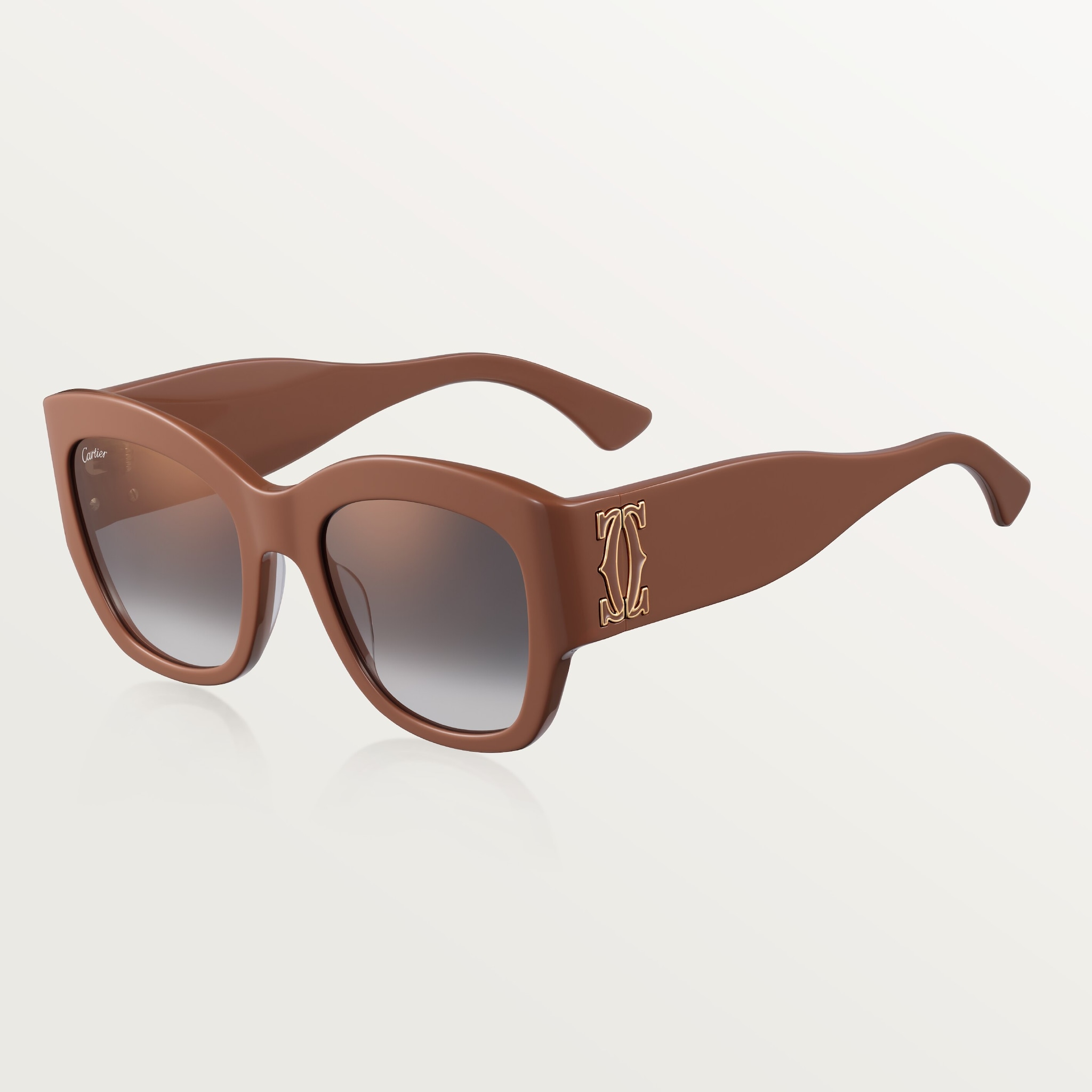 C de Cartier SunglassesCaramel acetate, grey lenses