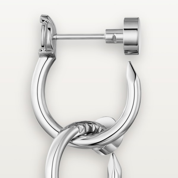 Juste un Clou earrings, double White gold