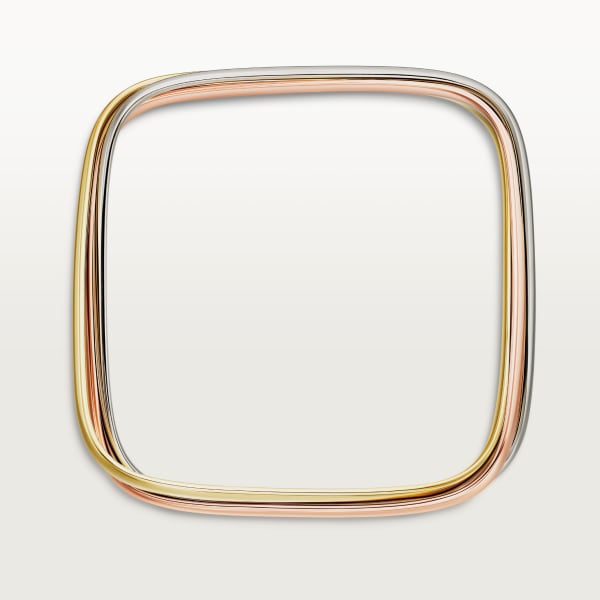 Trinity cushion bracelet  White gold, yellow gold, rose gold