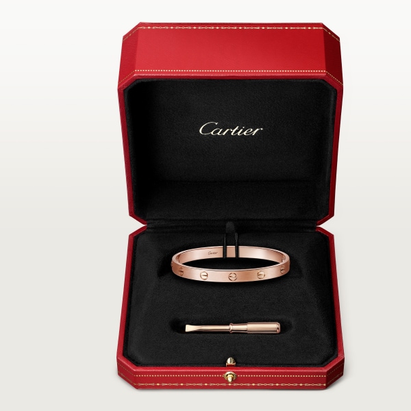 Love bracelet, classic model, brushed  Rose gold, brushed finish