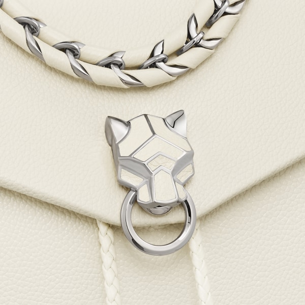 Backpack, Panthère Graphique de Cartier Salt white grained calfskin, palladium finish