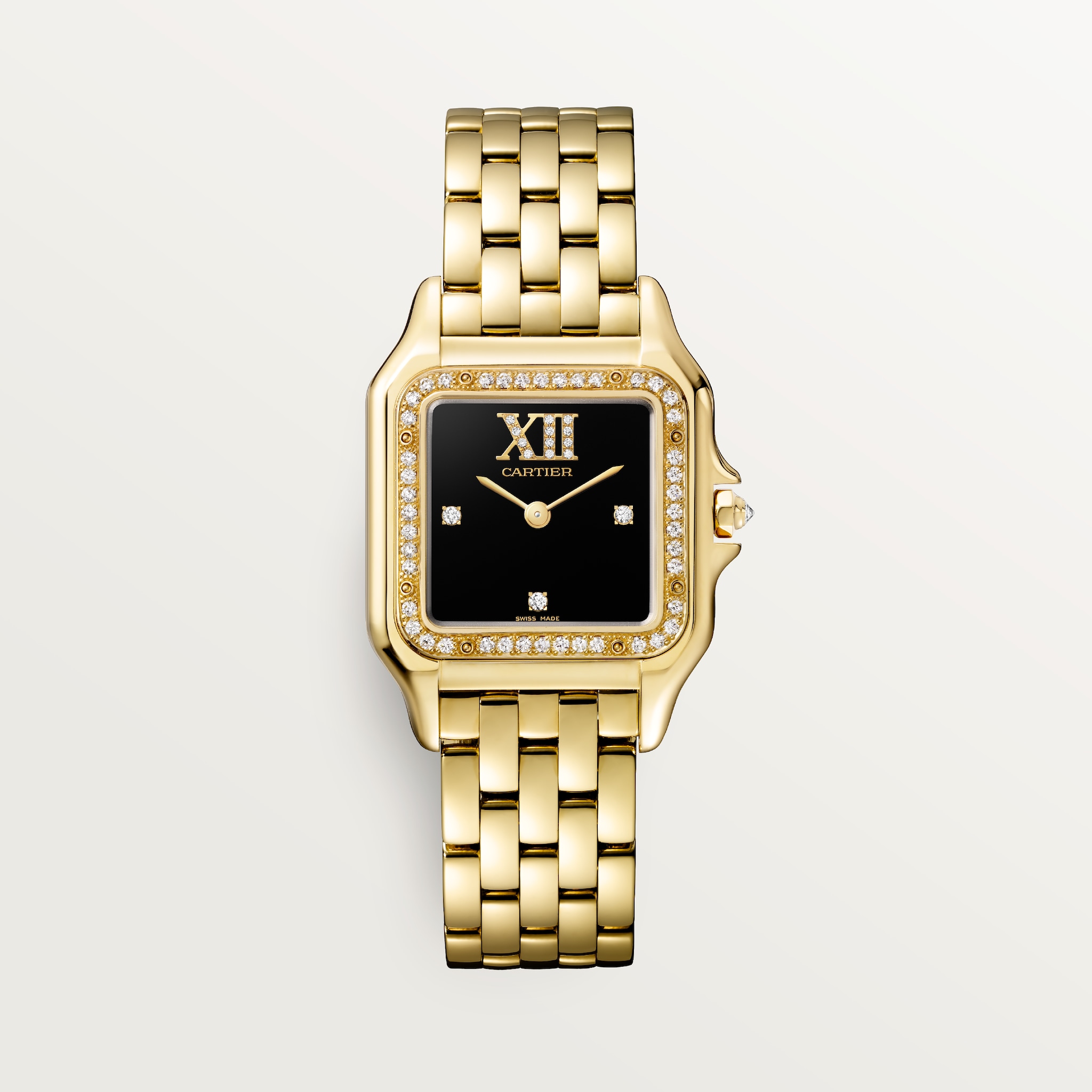 Panthère de Cartier watchMedium model, quartz movement, yellow gold, diamonds