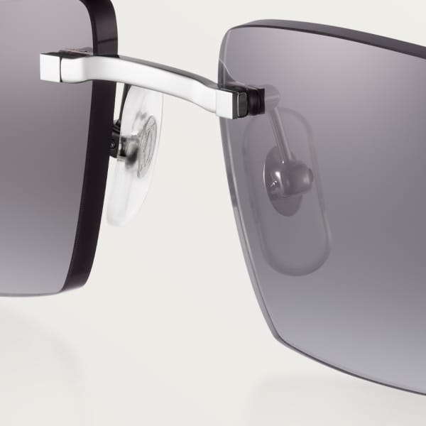 Panthère de Cartier, Sunglasses Smooth platinum-finish metal, grey gradient lenses