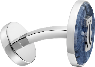 Double C de Cartier cufflinks in dumortierite Sterling silver, dumortierite, palladium finish