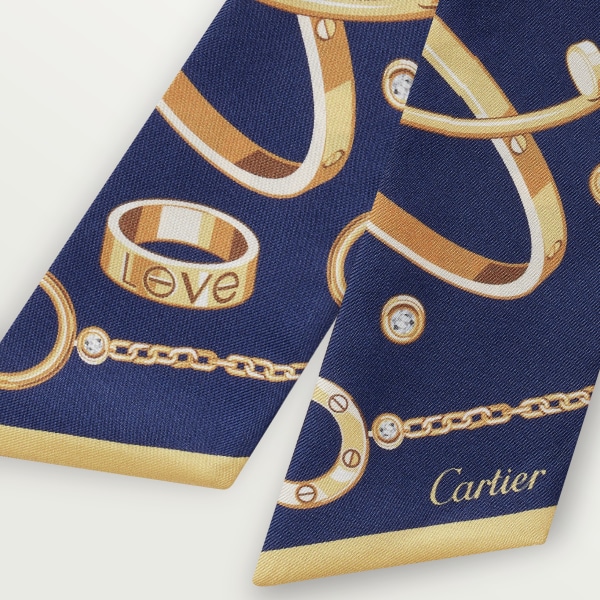 Precious Mundanity Bandeau Navy blue silk twill