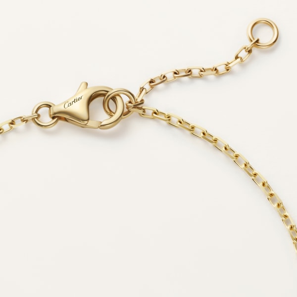 Love bracelet, on chain, paved Yellow gold, diamonds