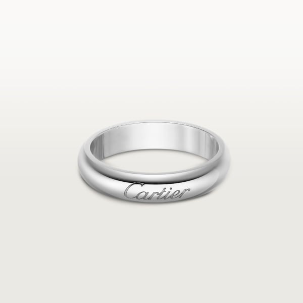 C de Cartier wedding ring, width 4 mm Platinum