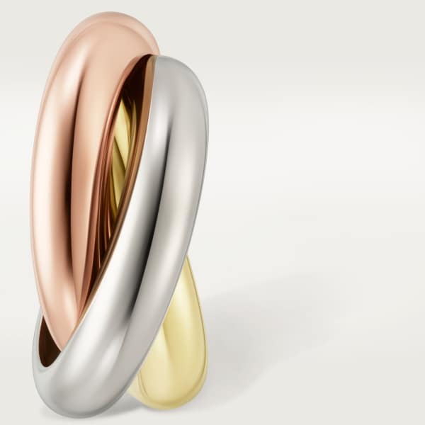 Trinity earrings, classic model White gold, yellow gold, rose gold