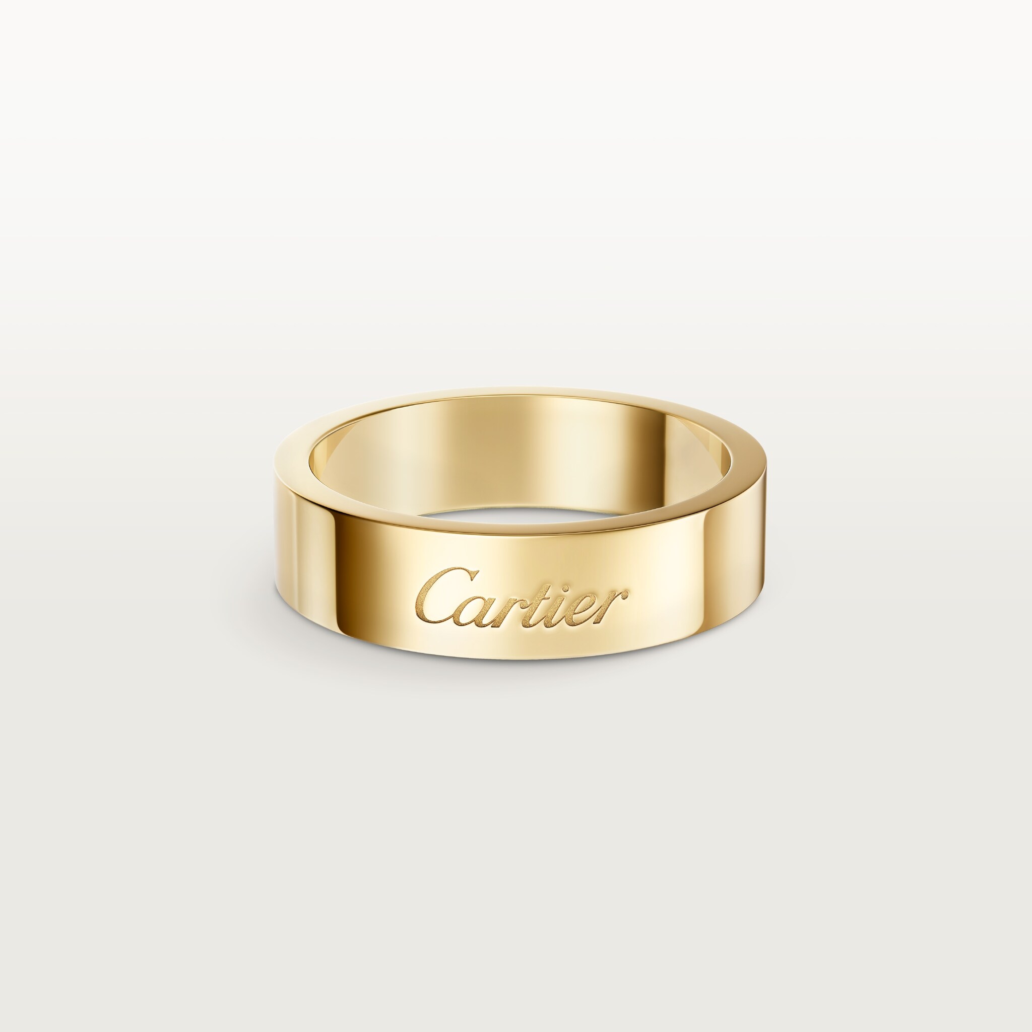 C de Cartier wedding ring, 5 mm widthYellow gold