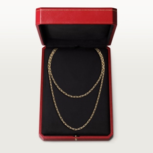 Santos de Cartier long necklace, chain, small model Yellow gold