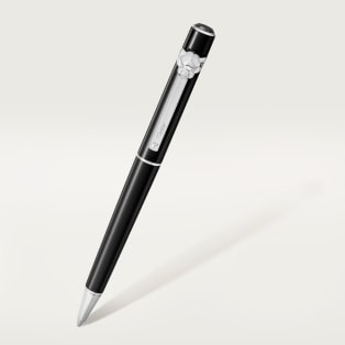 Panthère de Cartier ballpoint pen Small model, black lacquer, palladium finish