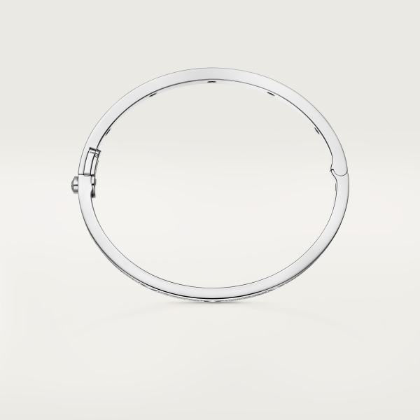 Love bracelet, classic model, paved, 12 diamonds White gold, diamonds