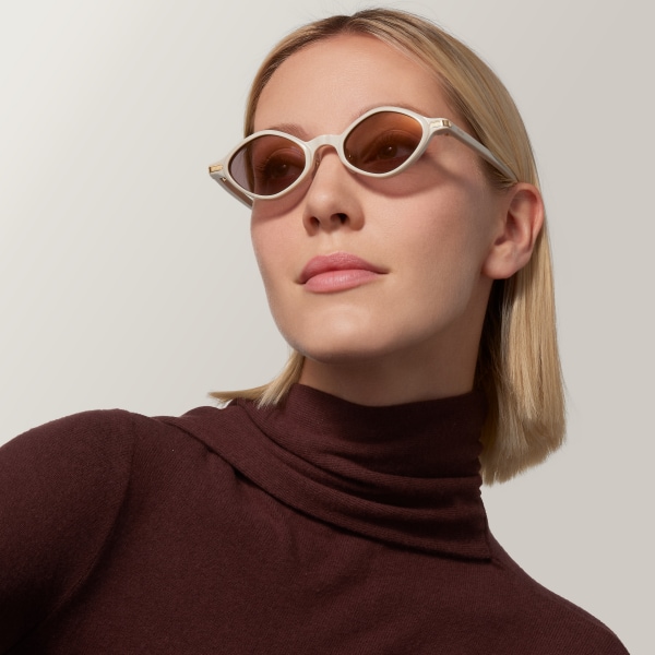 Première de Cartier Sunglasses White acetate, purple lenses