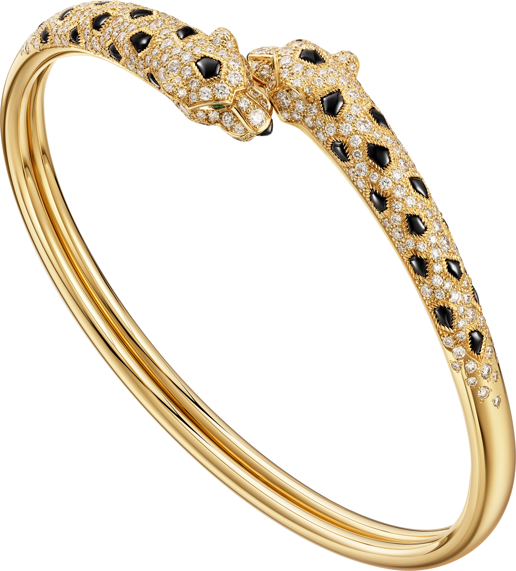 Panthère de Cartier braceletYellow gold, emeralds, onyx, diamonds