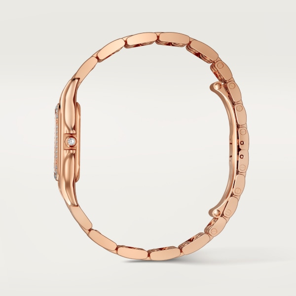 Panthère de Cartier watch Medium model, quartz, rose gold, diamonds