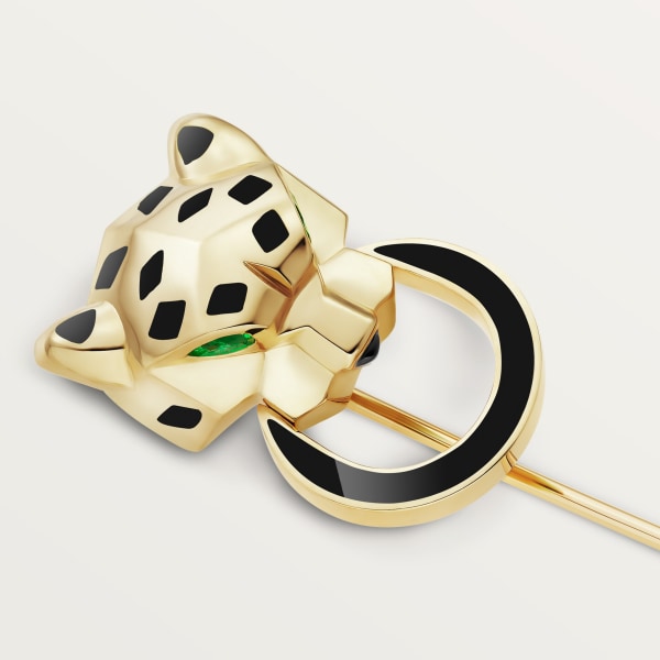 Panthère de Cartier tie pin Yellow gold, onyx, tsavorite, lacquer