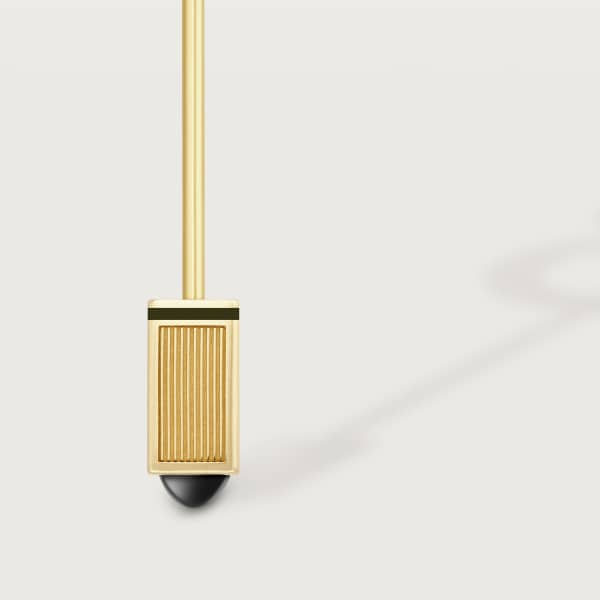Panthère de Cartier tie pin Yellow gold, onyx, tsavorite, lacquer