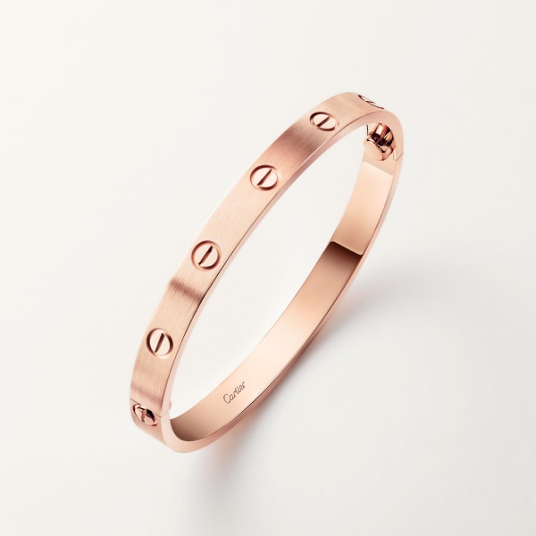 Love bracelet, classic model, brushed  Rose gold, brushed finish