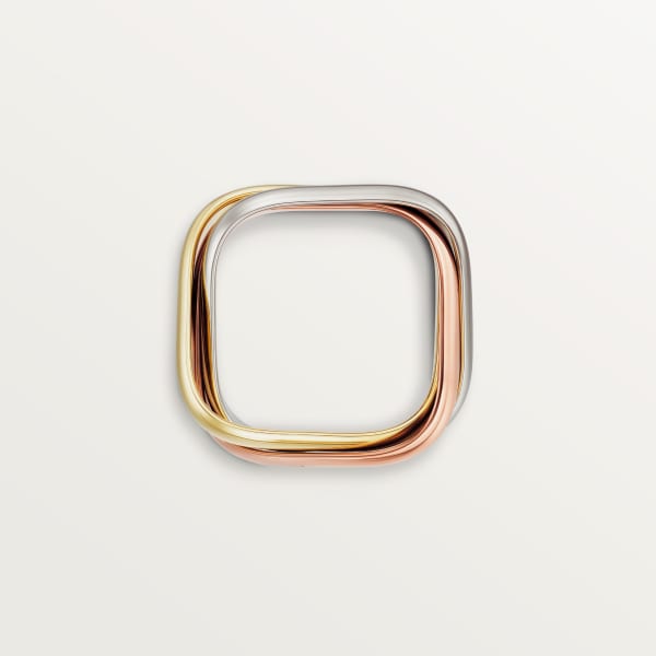 Trinity cushion ring, classic model White gold, yellow gold, rose gold