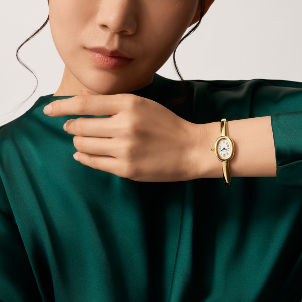 Baignoire 1920 watch (Size 17) Mini model, size 17, quartz movement, yellow gold