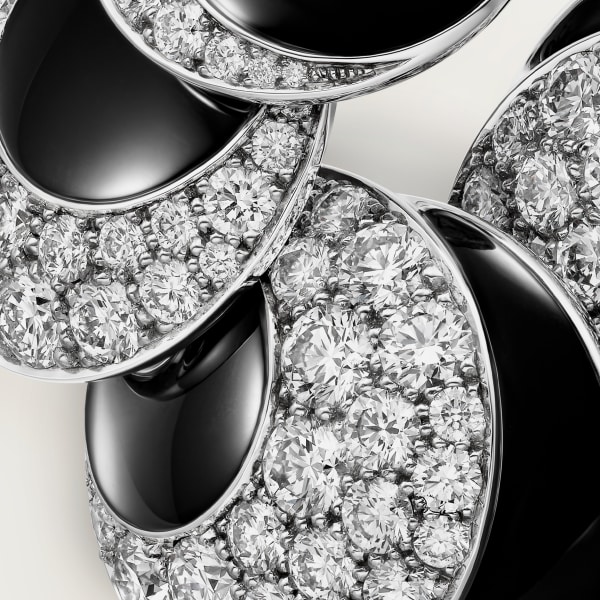 Cartier Libre Polymorph ring, onyx, transformable White gold, onyx, diamond