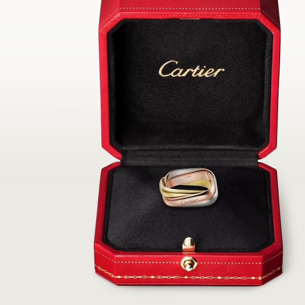 Trinity cushion ring, classic model White gold, yellow gold, rose gold