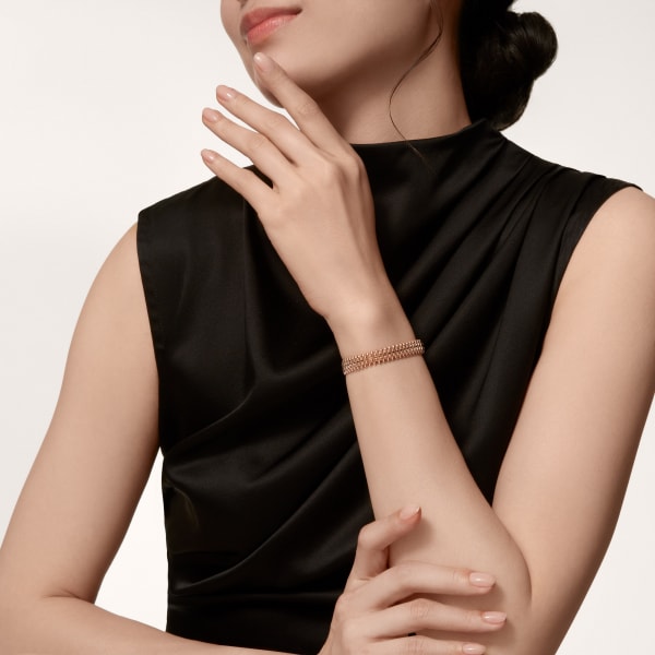 Clash de Cartier bracelet, flexible, double Rose gold