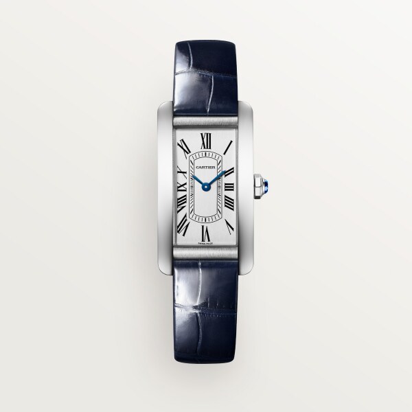 CRWSTA0082 Tank Americaine watch Small model quartz movement steel leather Cartier