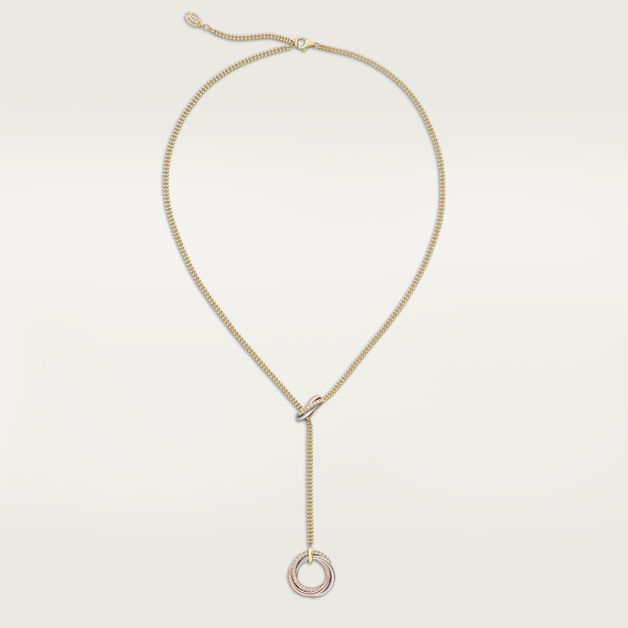 Trinity necklace, diamondsWhite gold, yellow gold, rose gold, diamonds