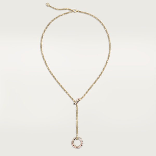 Trinity necklace, diamonds White gold, yellow gold, rose gold, diamonds