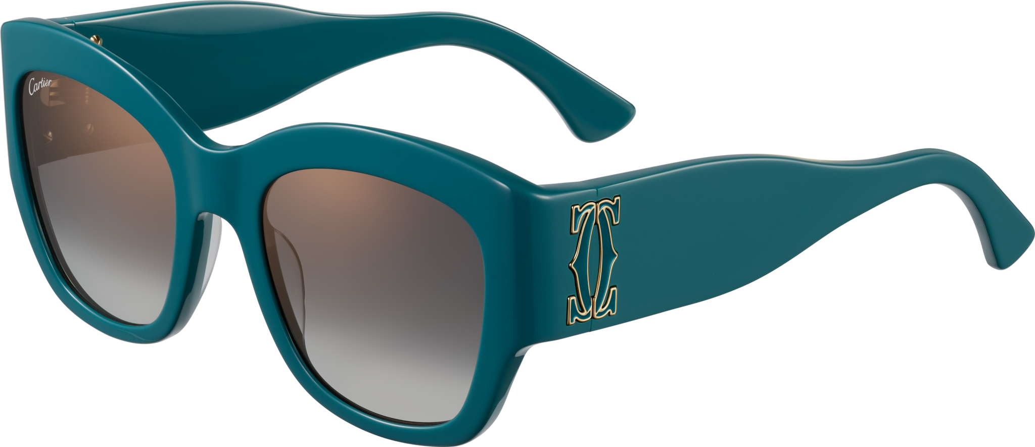 Signature C de Cartier SunglassesPetrol acetate, grey lenses