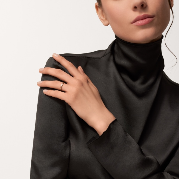 Love ring, mini model, 4 diamonds Rose gold, diamond