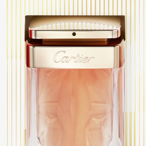 La Panthère Gift Set with 75 ml Eau de Parfum, 10 ml Purse Spray and 100 ml Perfumed Body Lotion. Gift set