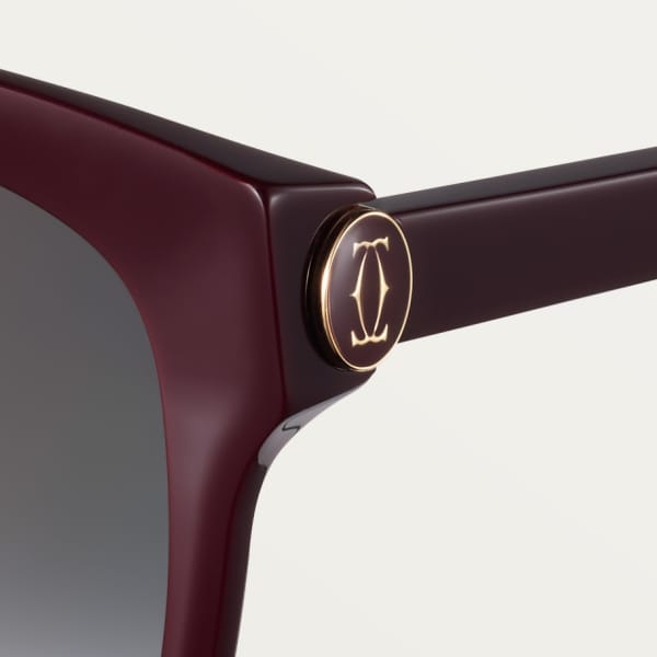C de Cartier, Sunglasses Burgundy acetate, grey lenses