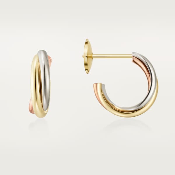 Trinity earrings White gold, yellow gold, rose gold