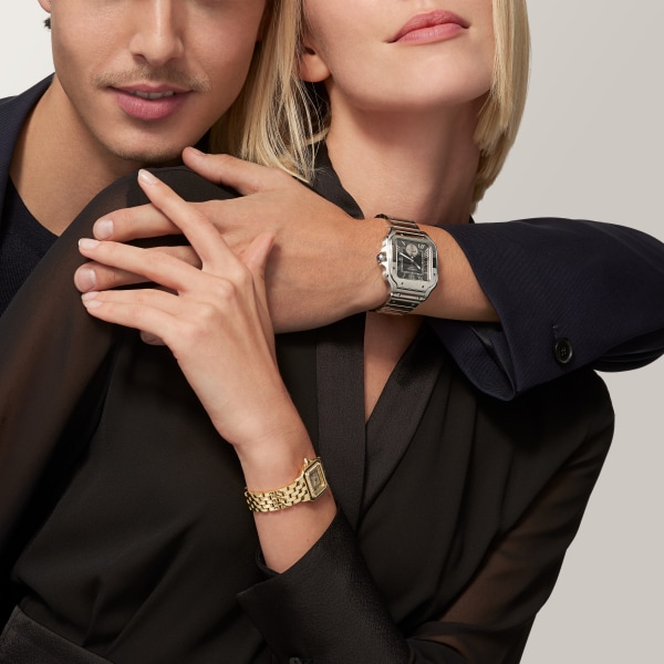 Panthère de Cartier watch Small model, quartz, yellow gold, diamonds