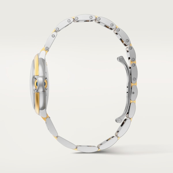 Ballon Bleu de Cartier watch 33 mm, automatic mechanical movement, yellow gold, steel