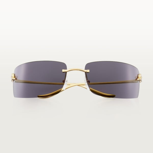 Panthère de Cartier, Sunglasses Smooth golden-finish metal, grey lenses